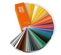 RAL K5 carta de colores, 216 muestras de color a toda página, semi-mates, 8 idiomas