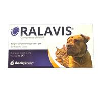 Ralavis 30 comprimidos divisibles de 1,4 g, alimento complementario para perros y gatos con ácido alfa lipoico