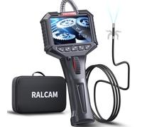 Ralcam Cámara endoscópica con luz - Endoscopio 6,2 mm, cámara 3,5" HD 720P con 6 LED, Impermeable IP67, Cable semirrígido 1 m, telescópica para automóvil