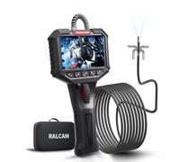 Ralcam Cámara Endoscópica Giratoria 210°, Endoscopio 1080P HD 3,5" con Sonda Articulada 8,5mm Semirrígida Impermeable para Inspección de Motor, Vehículos y Tuberías (Cable 3m)