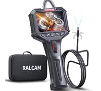 Ralcam Cámara Endoscópica Industrial 8,5 mm con Pantalla 3,5" HD 1080P, Endoscopio de Inspección IP67 Impermeable con 8 LED, Cable Semirrígido 1M para Tuberías, Fontanería, Coche
