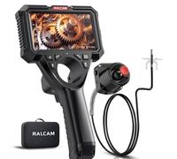 Ralcam Cámara Endoscópica Industrial con Cable de Serpiente Reemplazable, Pantalla HD de 5", Sonda Articulada 4 Vías y Joystick SUS304, Cámara 6,2 mm, Cable Impermeable, 1,5 m para Autos y Tuberías