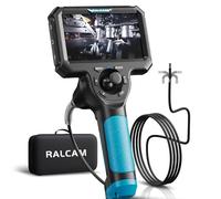 Ralcam Endoscopio 360° Giratorio con Pantalla HD 5" 1280×720, Cámara Inspección 6,2 mm con 6 LED, Cable Semirrígido 1 m, Resistente al Agua IP67 para Tuberías y Uso Industrial