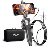 Ralcam Endoscopio Industrial Cámara Endoscopica - Endoscopio para Móvil 5.5mm 720P HD Cámara Inspección con 6 Luces LED Ajustables Boroscopio 1m Cable Semirrígido para Teléfono Android iOS