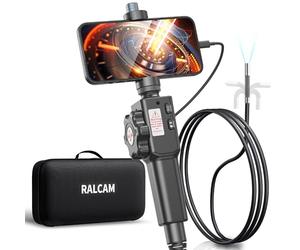 Ralcam Endoscopio Industrial Cámara Endoscopica - Endoscopio para Móvil 8.5mm 1080P HD Cámara Inspección con 8 Luces LED Ajustables Boroscopio 1m Cable Semirrígido para Teléfono Android iOS
