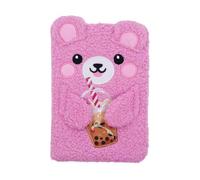 Ralcosuss Cute Animal Bear Plush Diary Notebook, Hardcover Writing Pad Journal Planner Gift for Kids Girls Women Students(A5 Lined, 80Sheets/160Pages)