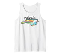 Raleigh Carolina del Norte Al Aire Libre Retro Natur Camiseta sin Mangas