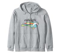 Raleigh Carolina del Norte Al Aire Libre Retro Natur Sudadera con Capucha