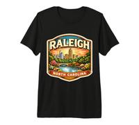 Raleigh Carolina del Norte Souvenir City State Capital Vintage Camiseta Premium