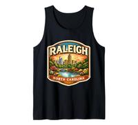 Raleigh Carolina del Norte Souvenir City State Capital Vintage Camiseta sin Mangas