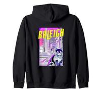 Raleigh Gato Anime Paisaje Urbano North Carolina EE. UU. Sudadera con Capucha