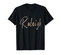 Raleigh North Carolina Diseño Elegante Vintage Camiseta