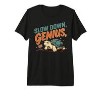 Ralentizar Genio Tortuga Humorística De Camiseta Premium