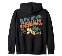 Ralentizar Genio Tortuga Humorística De Sudadera con Capucha