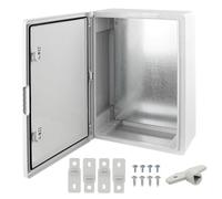 Ralertreik Armario de Distribución para Pared con Placa de Montaje Galvanizada, Caja Industrial de Control Vacía de Plástico ABS con Puerta Protección IP65, tamaño 300x400x170