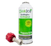 Ralertreik Pack Gasica V2 Gas Refrigerante Ecológico Sustituto del R22/R407/R32 y R410A (1 Botella + Llave)