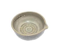 Rallador De Ajo Artesanal X Cuenco Para Hierbas, Plato Rústico De Cerámica, Rallador Multifuncional Artesanal De Gres Eficiente, Adecuado Para Ajo Fresco, Jengibre, Hierbas Y Queso (1pcs)