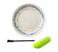 Rallador de ajo de cerámica, cuenco para tomates, rallador de tomate, pelador de aceitunas, soporte para cepillos, ayudante de cocina para la preparación de alimentos frescos (White2, talla única)