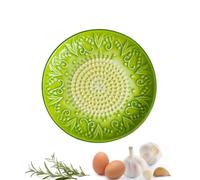 Rallador de ajo de cerámica, diseño creativo en relieve, cuenco de queso de cocina