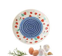 Rallador de Ajo de Cerámica,Rallador Manual de Cerámica | Recipiente de Ajo | para Queso Tomates Frutas Verduras Chocolate Fresa Repostería Postres