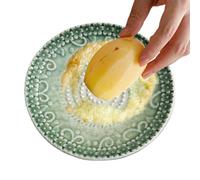 Rallador de ajos de cerámica - Rallador de queso | Cuenco rallador de ajos | para puré de zanahorias, tomates, mantequilla, jengibre, en la cocina sobre la encimera