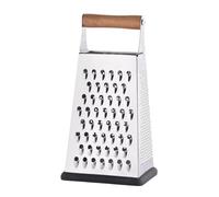 Rallador de caja de acero inoxidable de 4 lados para rallar fino, mediano y grueso, y rebanar alimentos de cocina, rallador de queso, triturador de alimentos de cocina de mano