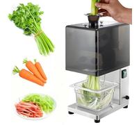 Rallador de cebollino comercial de 200 W, picador eléctrico de verduras con cubierta insonorizada, entrada de alimentación de 3,5 cm, 3 horas de funcionamiento continuo, 700 rpm