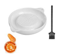 Rallador de Cerámica, Circular Porcelana Rallador, Jengibre Ajo Rallador Rallador Cerámica Con Cepillo Para Familia Cocina Puré De Manzana Limón Jengibre Jugo Molienda