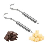 Rallador de chocolate, 2 uds., afeitadora de Chocolate, raspador de queso de acero inoxidable, rallador de queso, herramienta de rizador de Chocolate para hornear pasteles en la cocina