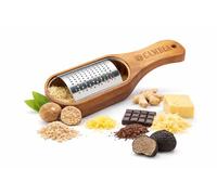 Rallador de Cocina de Madera CAMBLA® con Depósito - Rallador Manual para Queso, Limón, Jengibre y Chocolate - Acero Inoxidable y Madera Natural - Diseño Elegante y Duradero