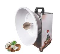 Rallador de coco eléctrico, molinillo de coco vertical de acero inoxidable con cubierta a prueba de polvo, 3 velocidades ajustables, para restaurante, pastelería