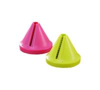 Rallador de cono giratorio, rosa y verde, triturador de alimentos de cocina con hoja de acero inoxidable, diseño que ahorra espacio, 7 cm x 6,5 cm