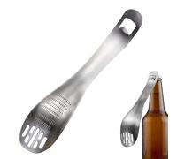 Rallador de jengibre - 19 x 4,3 cm cuchara de acero inoxidable, eficiente molinillo de ajos de dos vías de metal para utensilios de cocina | Cuchara multifunción inoxidable para doméstico
