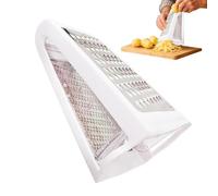 Rallador de jengibre - Rallador de alimentos de acero inoxidable de doble cara - Rallador apto para lavavajillas con recipiente recogedor, para jengibre, ajo, chocolate, nueces, hogar, restaurante