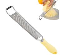 Rallador de mano plano para queso, herramienta de éster de limón - Rallador de verduras hecho a mano de metal, rallador de mano de acero inoxidable para ajo, nuez moscada y verduras