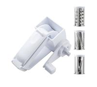 Rallador de queso 3 en 1, rallador giratorio plegable de mano, triturador manual con 3 tambores intercambiables para queso, chocolate, nueces