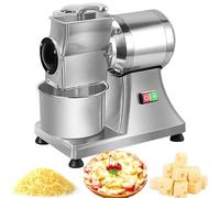 Rallador de Queso Comercial eléctrico Molinillo Slicer, Aleación de Aluminio y Cuerpo de Acero Inoxidable, para Queso, Mantequilla, Queso, Salvado de Pan