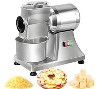 Rallador De Queso Comercial, Triturador Y Rebanador De Queso De 550W Con Procesador De Alimentos De Acero Inoxidable De Alta Resistencia Para Queso, Mantequilla, Pan Y Salvado