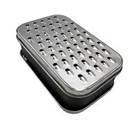 Rallador de queso con contenedor de ahorro de alimentos 2 en 1, picador de frutas y verduras, picadores de cebolla con contenedor, caja rectangular de acero inoxidable y ralladores