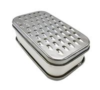 Rallador de queso con recipiente de ahorro de alimentos, picador de frutas y verduras, picador de cebolla con caja rectangular de acero inoxidable y ralladores, rallador de queso con almacenamiento y