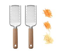 Rallador De Queso De Acero Inoxidable, Rallador De Mano, Con Mango Antideslizante Para Colgarlo Y Limpiarlo FáCilmente, Rebanador De LimóN, Frutas Y Verduras (2)