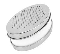 Rallador de queso de doble cara, caja de acero inoxidable en la caja de alimentos portátiles Vegetales de rallador para verduras para verduras de queso chocolate y jingle (Blanco)