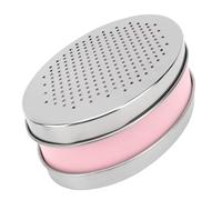 Rallador de queso de doble cara, caja de acero inoxidable en la caja de alimentos portátiles Vegetales de rallador para verduras para verduras de queso chocolate y jingle (Rosa)