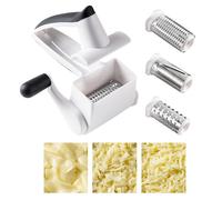 Rallador de queso de manivela | Picadora de queso de cocina - Picadora de queso con manivela, diseño práctico para queso fresco, verduras, rallador giratorio multifuncional