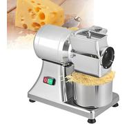 Rallador de queso eléctrico comercial, acero inoxidable de 550 W, rejillas de 88 libras/hora, ideal para queso, maní, parmesano y pan rallado