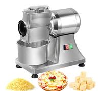 Rallador de queso eléctrico comercial, triturador grande de acero inoxidable para salvado de pan de mantequilla de queso, alta eficiencia, 88 libras/hora