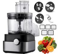 Rallador de Queso Eléctrico Cortador de Verduras Picadora de Carne Multifuncional Licuadora Picadora de Verduras Eléctrica Grande de 5L 2 Velocidades