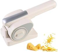 Rallador de queso eléctrico inalámbrico recargable, triturador de mano con 2 tambores giratorios para queso, nueces, chocolate y verduras, rallado sin esfuerzo, 2 kg por carga