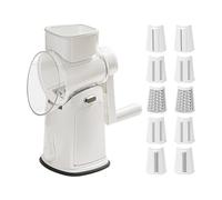 Rallador de queso giratorio con sección plum-plum y mango manual con manivela | Accesorio para el hogar para tomates, coles, limón, pepino y patatas