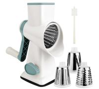 Rallador de queso giratorio de acero inoxidable, rallador de queso para rallar patatas, queso, utensilios de cocina